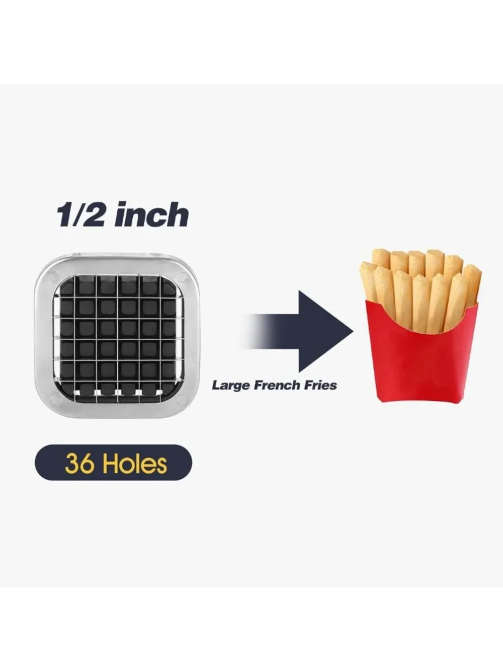 Professional French Fry Cutter & Vegetable Slicer with Stainless Steel Blades